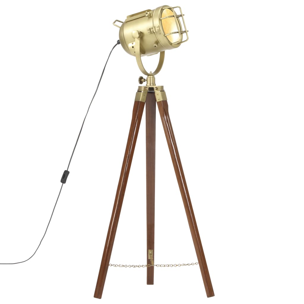 vidaXL Lampa podłogowa na trójnogu, lite drewno mango, 97 cm