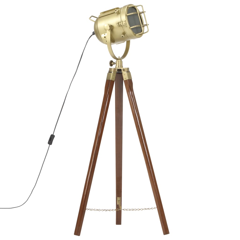 vidaXL Lampa podłogowa na trójnogu, lite drewno mango, 97 cm