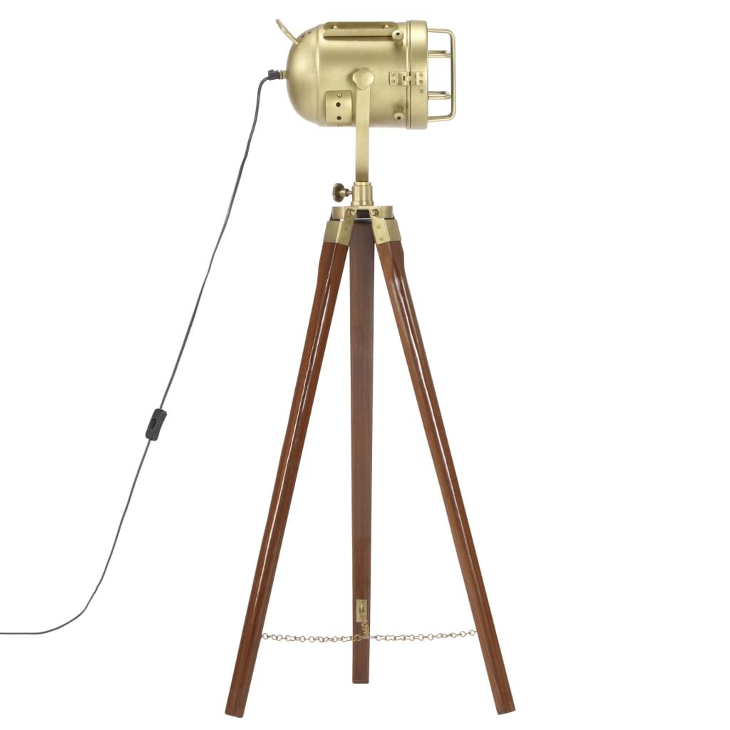 vidaXL Lampa podłogowa na trójnogu, lite drewno mango, 97 cm