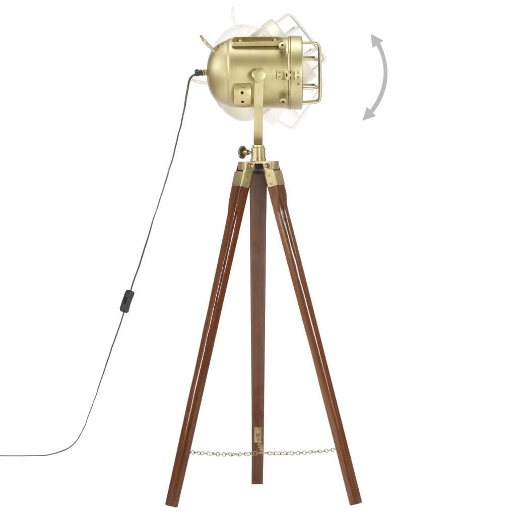vidaXL Lampa podłogowa na trójnogu, lite drewno mango, 97 cm