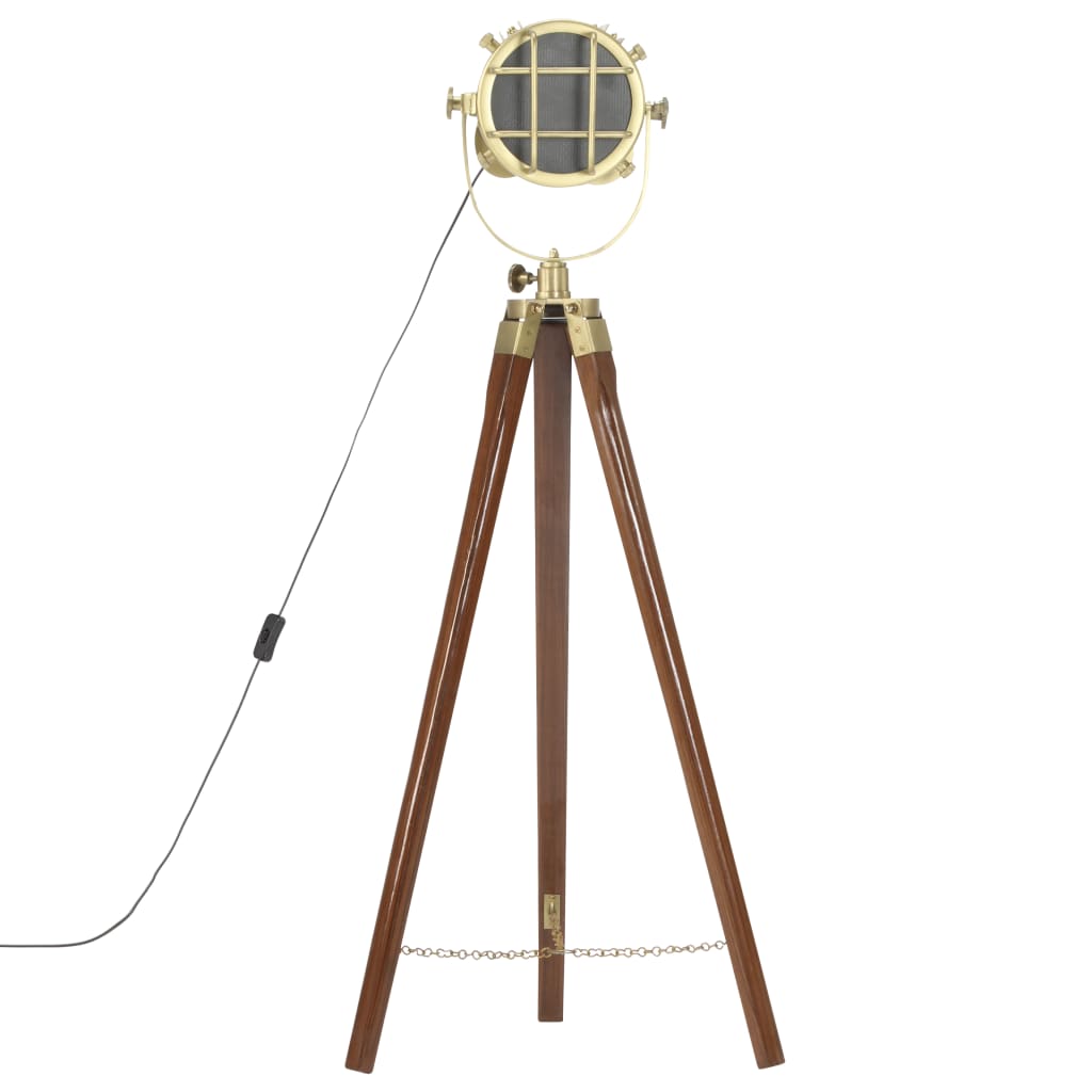 vidaXL Lampa podłogowa na trójnogu, lite drewno mango, 97 cm