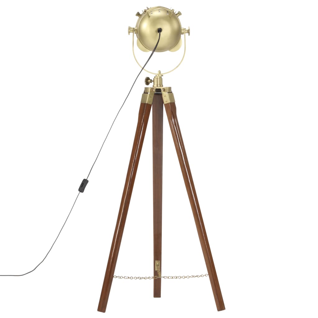 vidaXL Lampa podłogowa na trójnogu, lite drewno mango, 97 cm