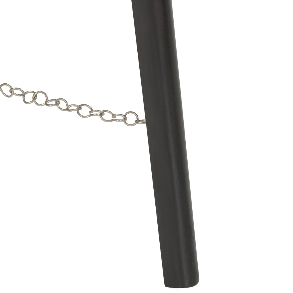 vidaXL Lampa podłogowa na trójnogu, czarna, lite drewno mango, 97 cm