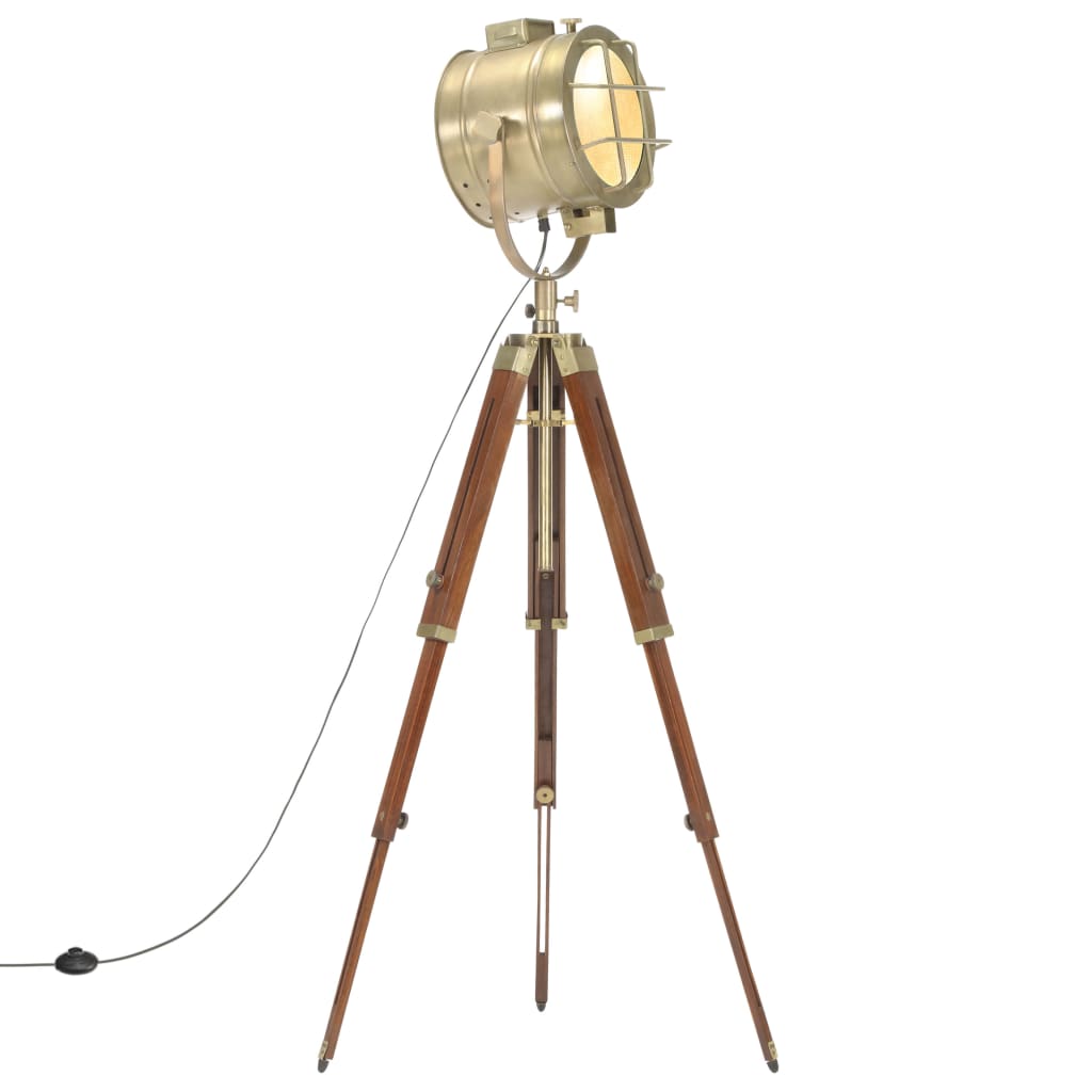 vidaXL Lampa podłogowa na trójnogu, lite drewno mango, 165 cm