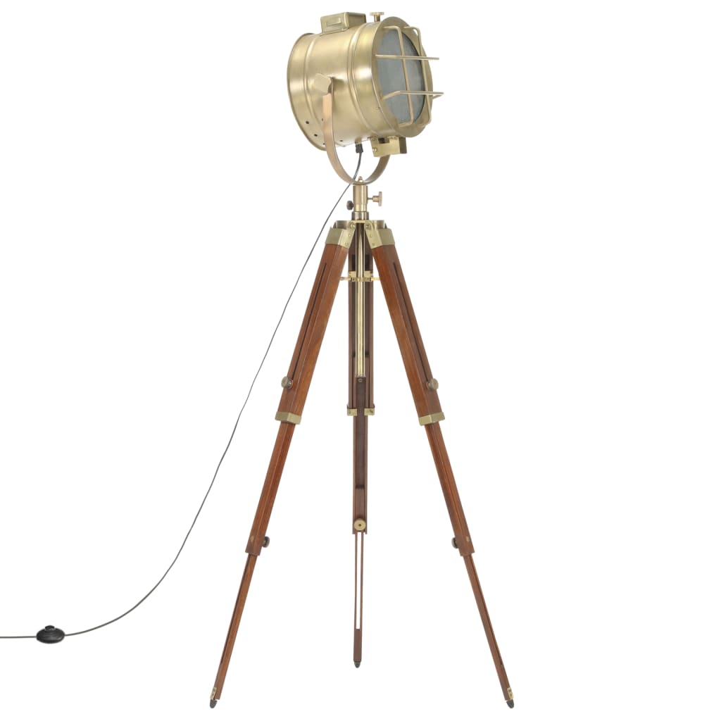 vidaXL Lampa podłogowa na trójnogu, lite drewno mango, 165 cm