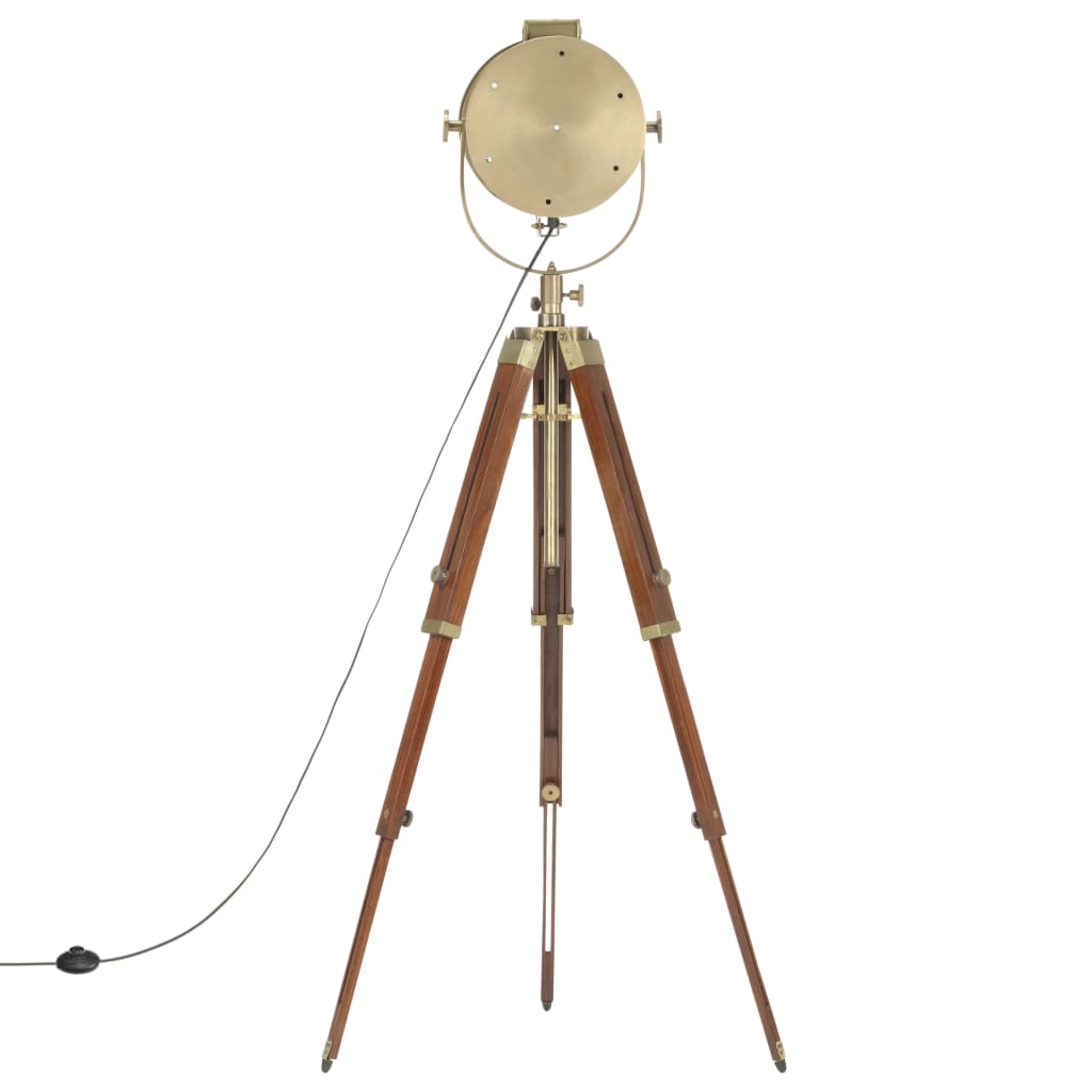vidaXL Lampa podłogowa na trójnogu, lite drewno mango, 165 cm