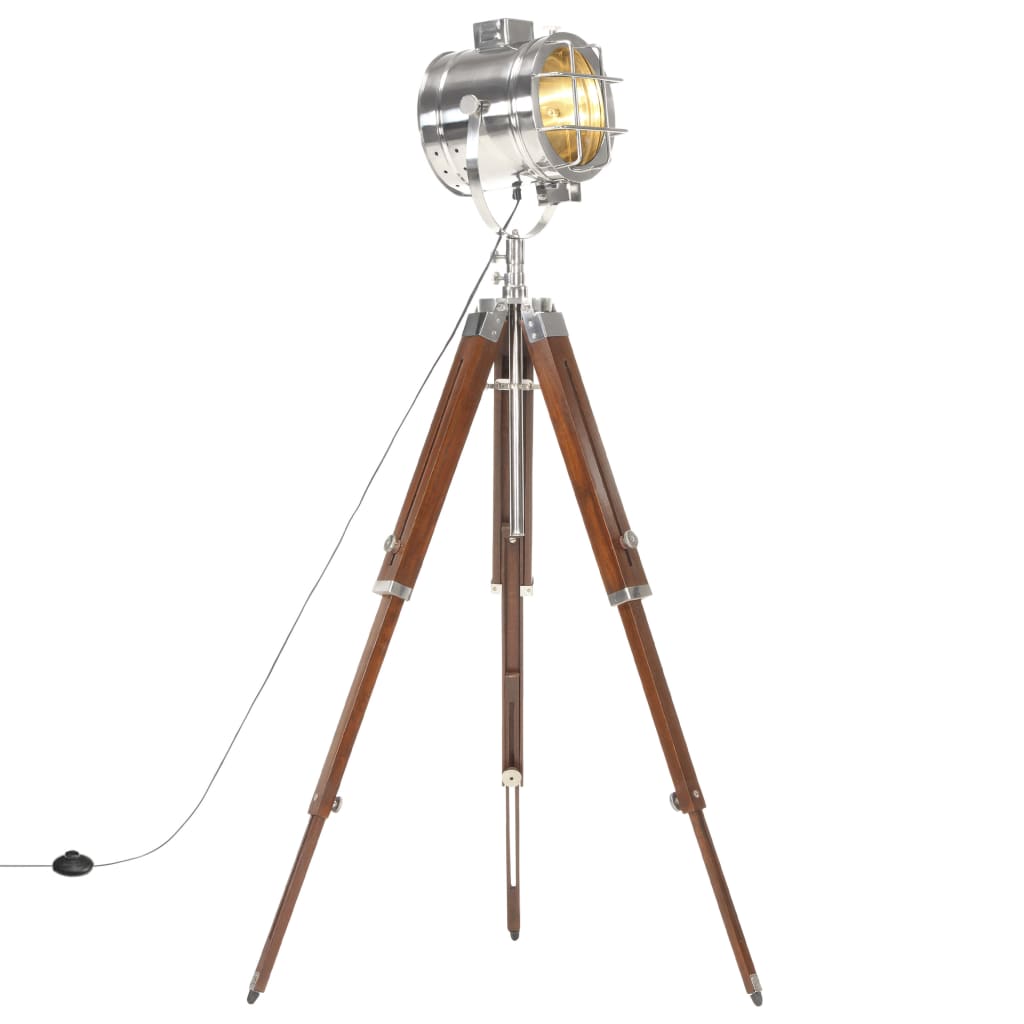 vidaXL Lampa podłogowa na trójnogu, lite drewno mango, 165 cm