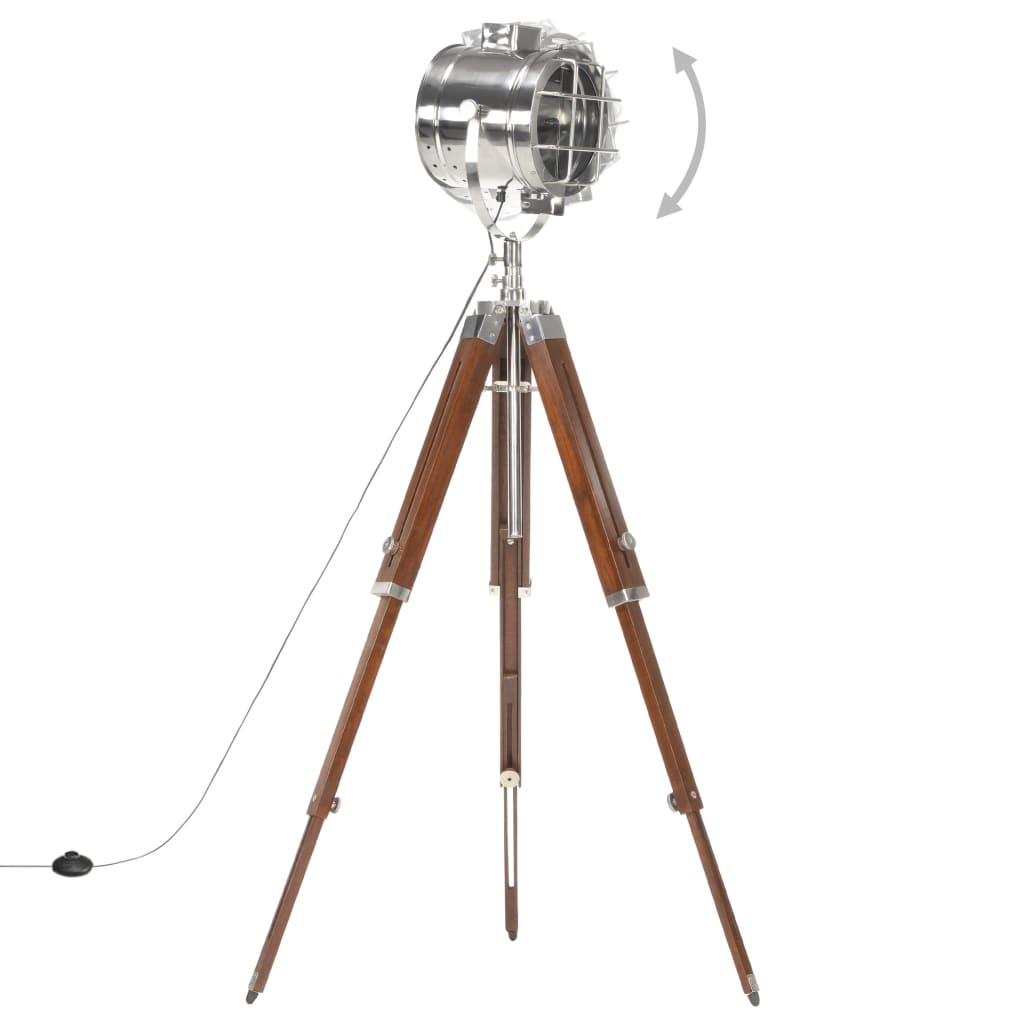 vidaXL Lampa podłogowa na trójnogu, lite drewno mango, 165 cm