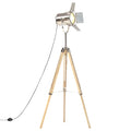 vidaXL Lampa podłogowa na trójnogu, lite drewno mango, 140 cm