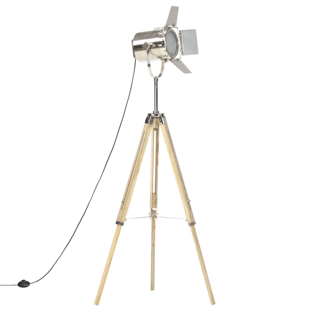 vidaXL Lampa podłogowa na trójnogu, lite drewno mango, 140 cm