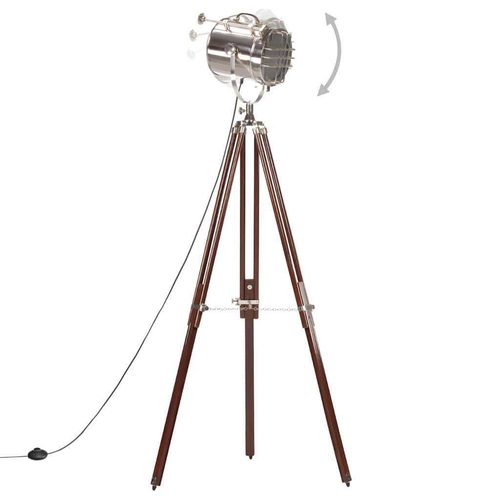 vidaXL Lampa podłogowa na trójnogu, lite drewno mango, 180 cm
