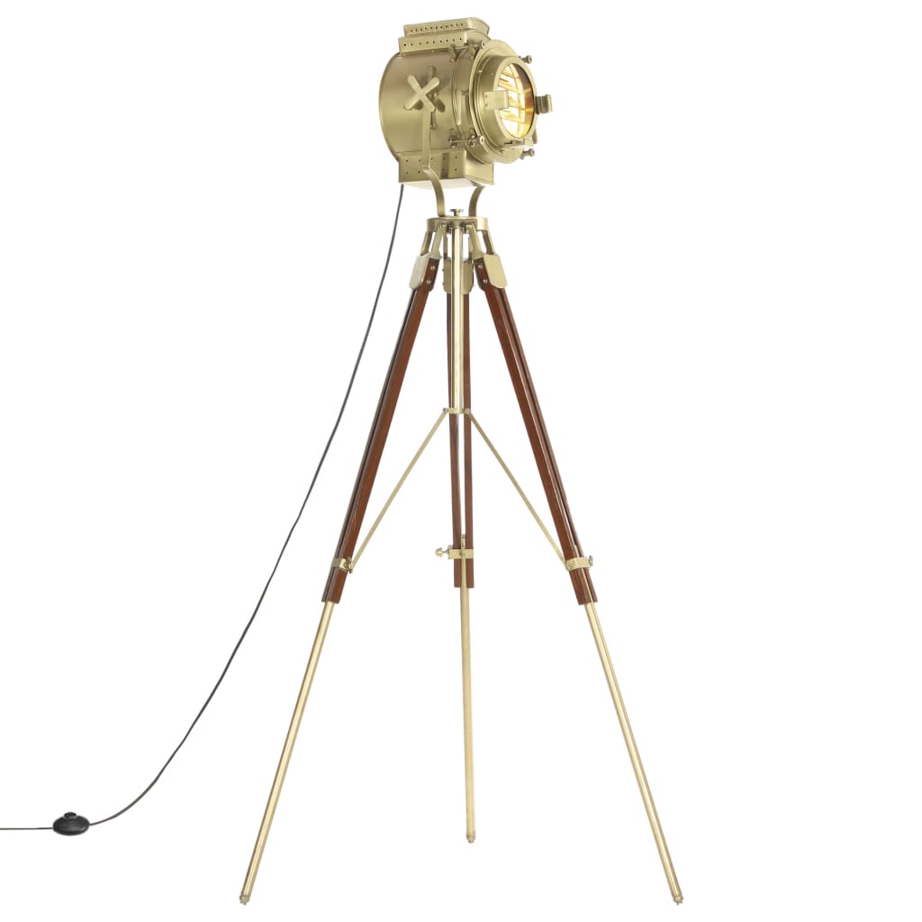 vidaXL Lampa podłogowa na trójnogu, lite drewno mango, 193 cm