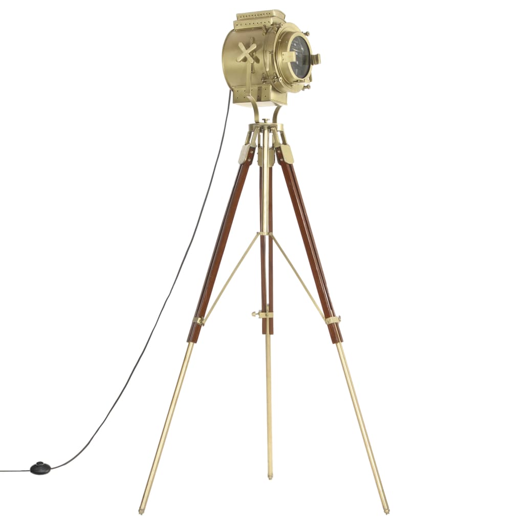 vidaXL Lampa podłogowa na trójnogu, lite drewno mango, 193 cm
