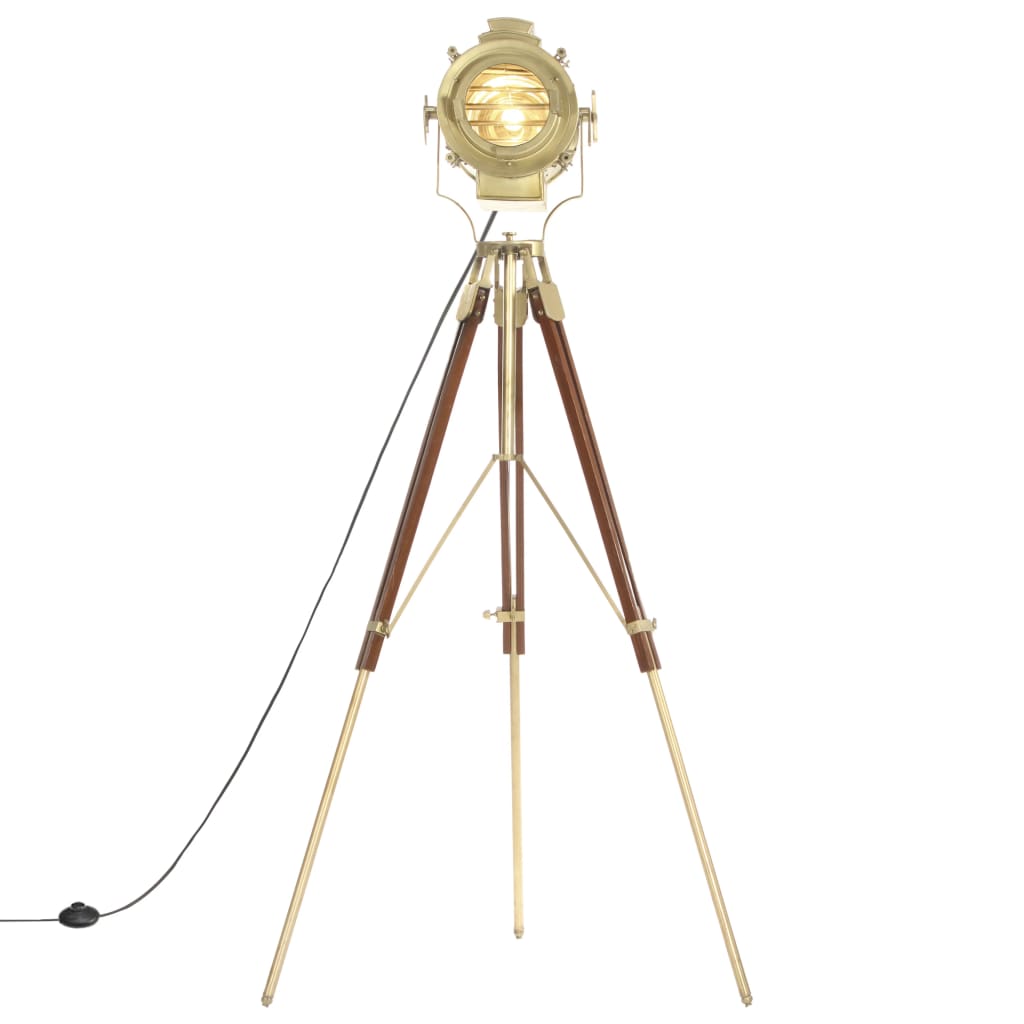 vidaXL Lampa podłogowa na trójnogu, lite drewno mango, 193 cm
