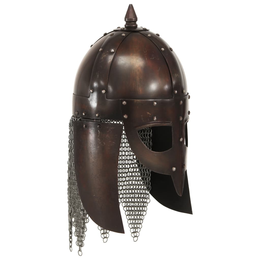 vidaXL Replika zabytkowego hełmu Wikinga, LARP, stal miedziana