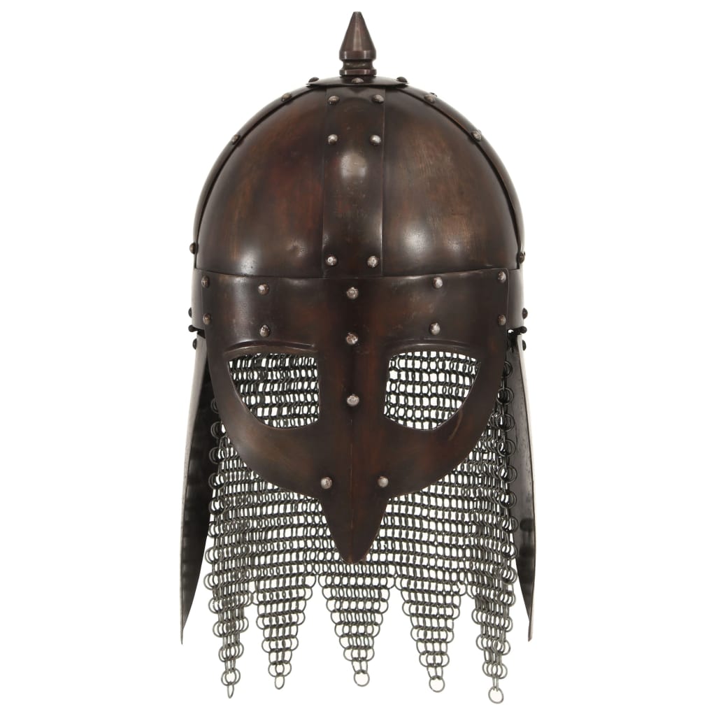 vidaXL Replika zabytkowego hełmu Wikinga, LARP, stal miedziana