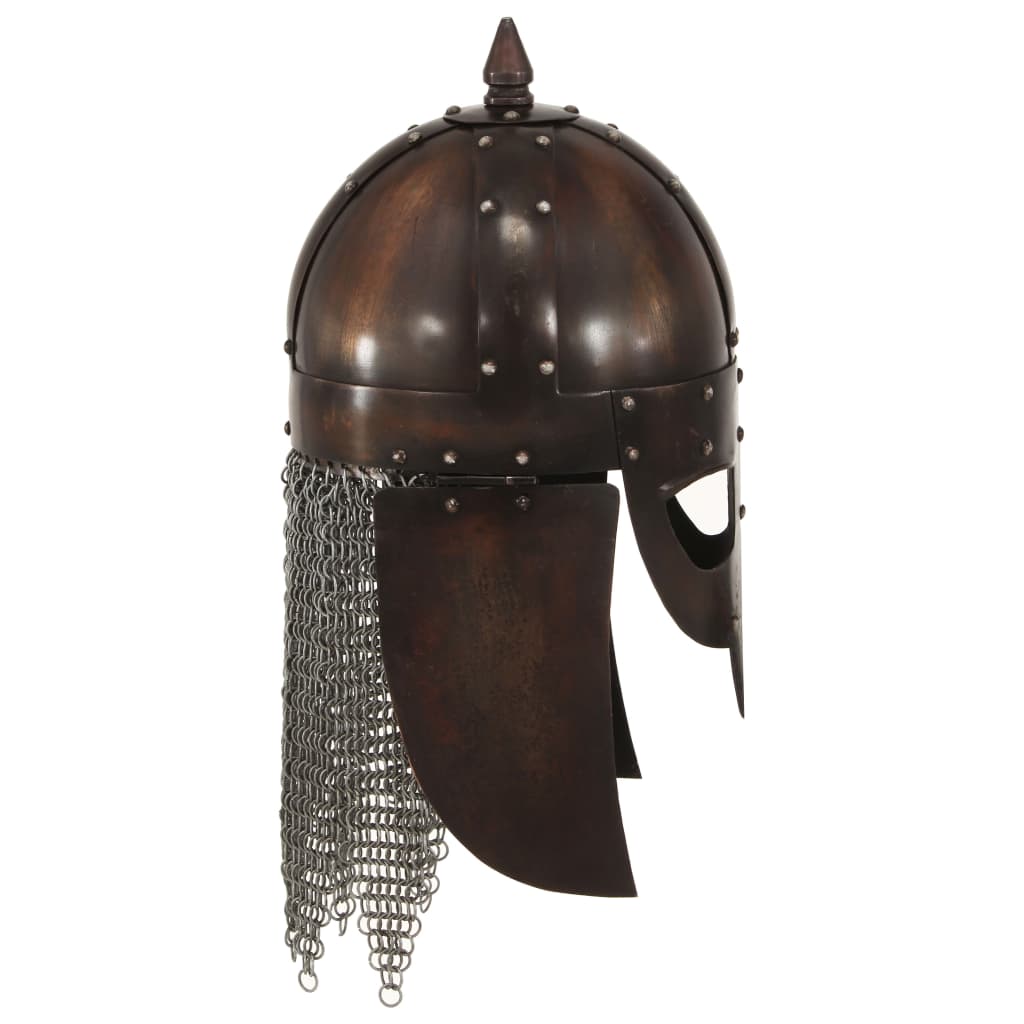 vidaXL Replika zabytkowego hełmu Wikinga, LARP, stal miedziana