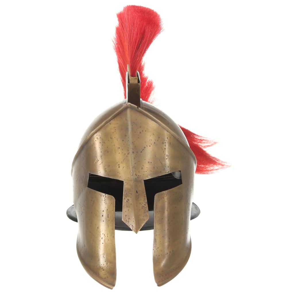 vidaXL Replika zabytkowego hełmu greckiego, LARP, stal, kolor mosiądzu