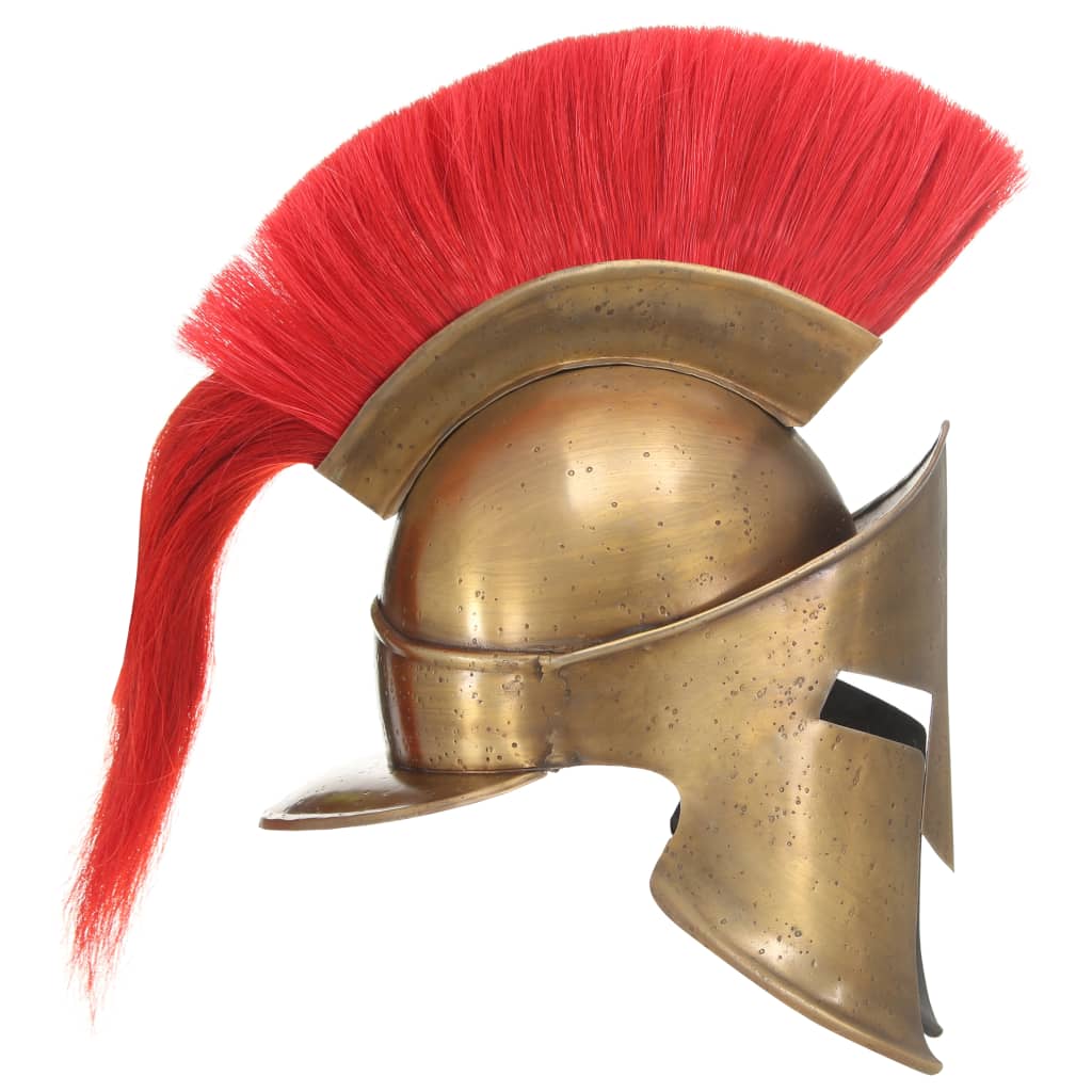 vidaXL Replika zabytkowego hełmu greckiego, LARP, stal, kolor mosiądzu
