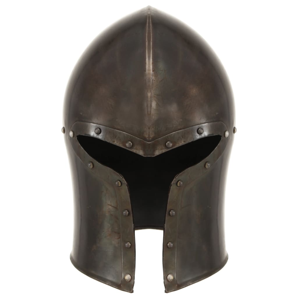 vidaXL Replika średniowiecznego zabytkowego hełmu, LARP, srebrna stal