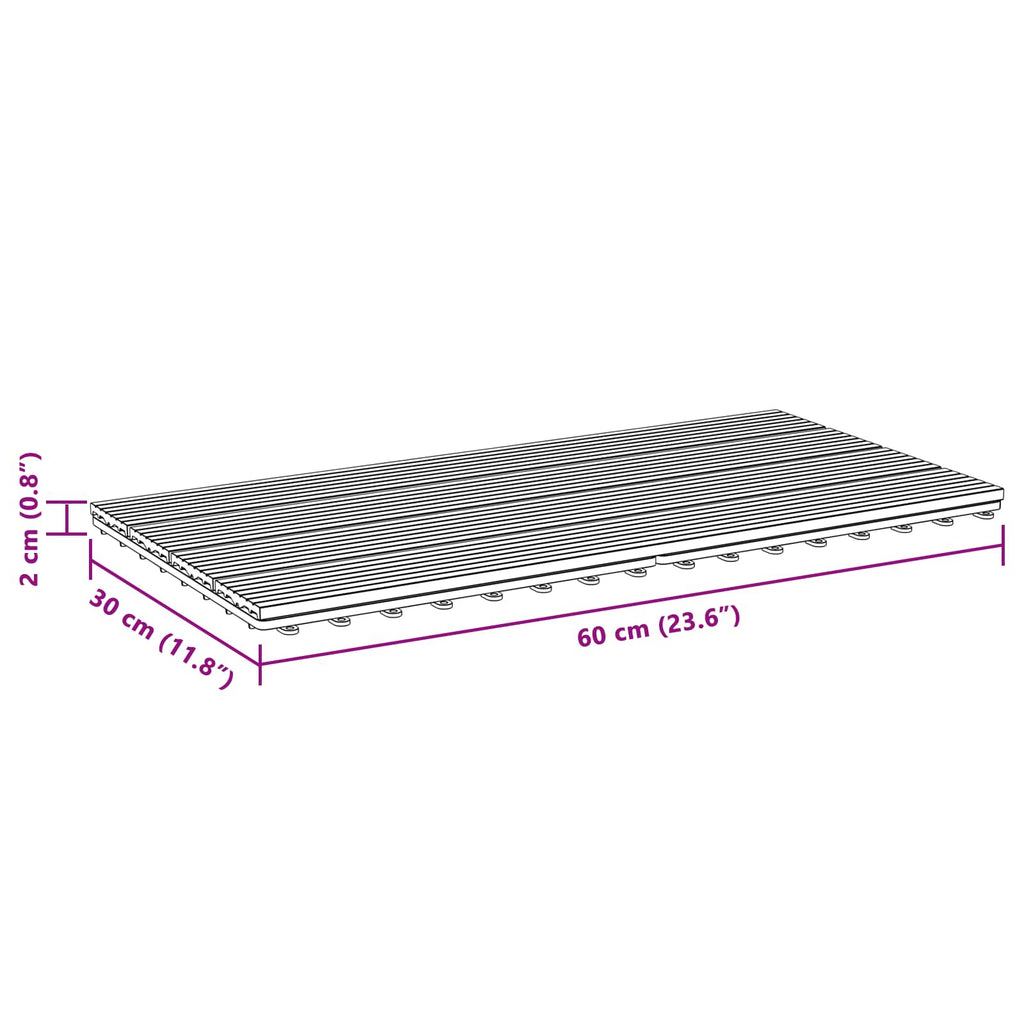 vidaXL Płytka Tarasowa 6 pcs Brązowy 60 x 30 cm