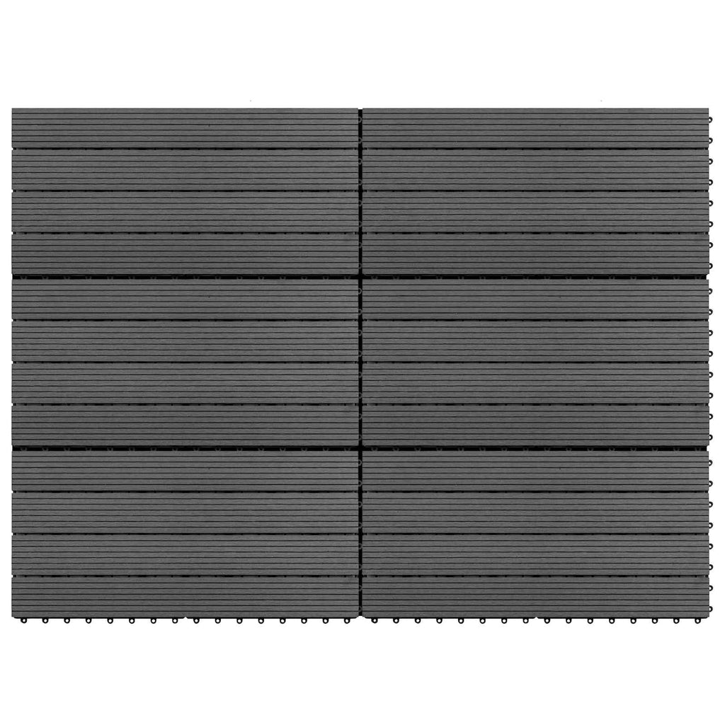 vidaXL Płytka Tarasowa 6 pcs Szary 60 x 30 cm