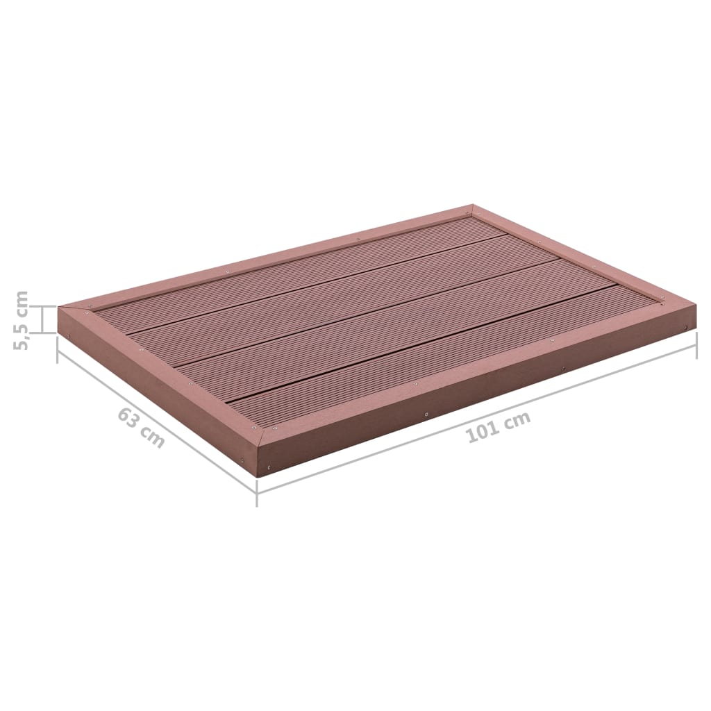 vidaXL Podstawa do prysznica solarnego, brązowa 101x63x5,5 cm, WPC