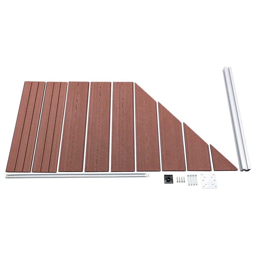 vidaXL Panel ogrodzeniowy WPC 95 x (105-180) cm, brązowy