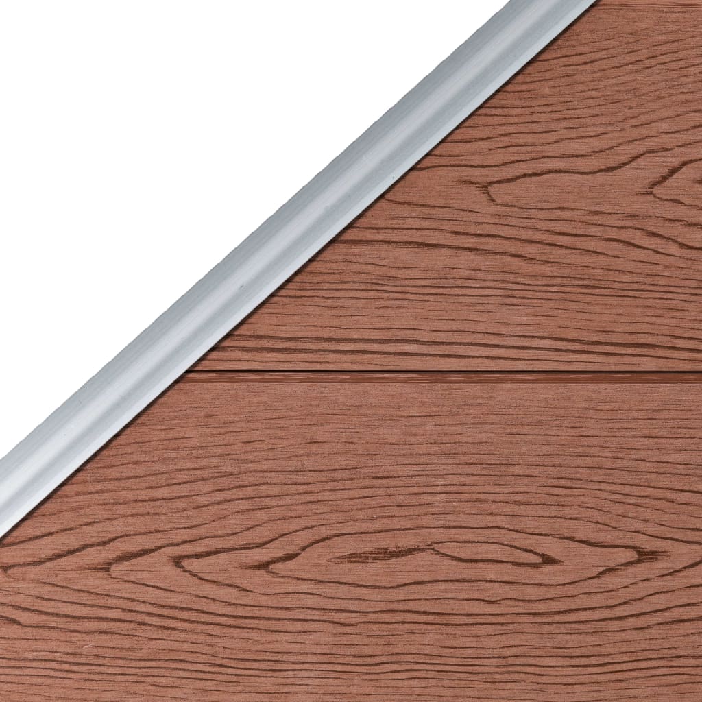 vidaXL Panel ogrodzeniowy WPC 95 x (105-180) cm, brązowy