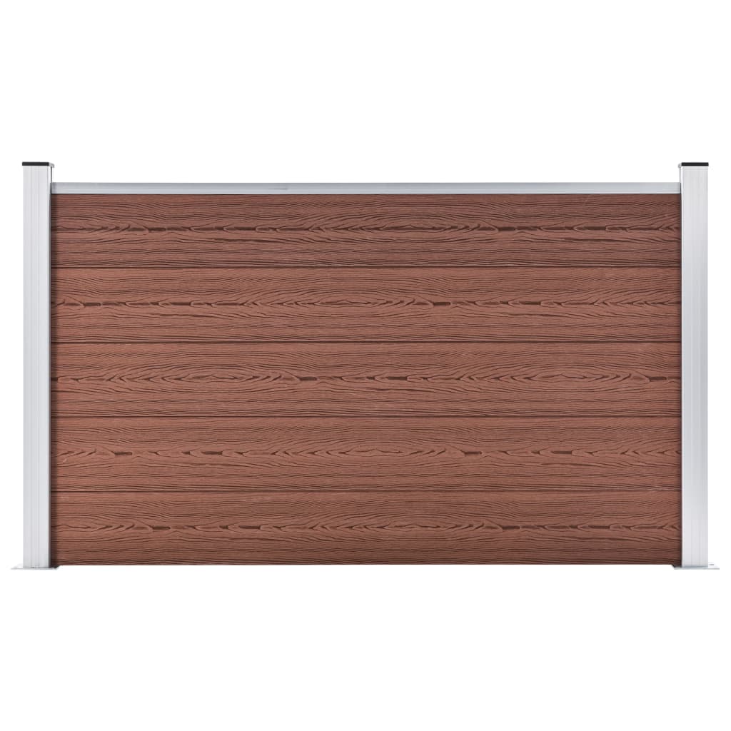 vidaXL Ogrodzenie ogrodowe WPC, 180x105 cm, brązowe