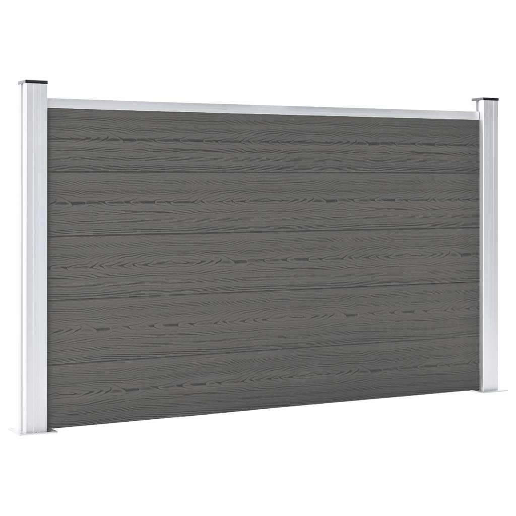 vidaXL Ogrodzenie ogrodowe WPC, 180x105 cm, szare