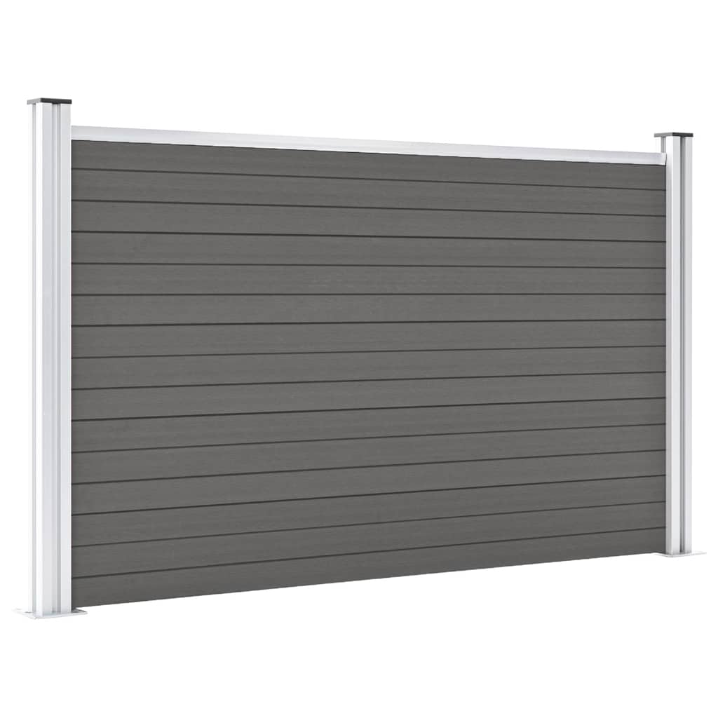 vidaXL Ogrodzenie ogrodowe WPC, 180x105 cm, szare