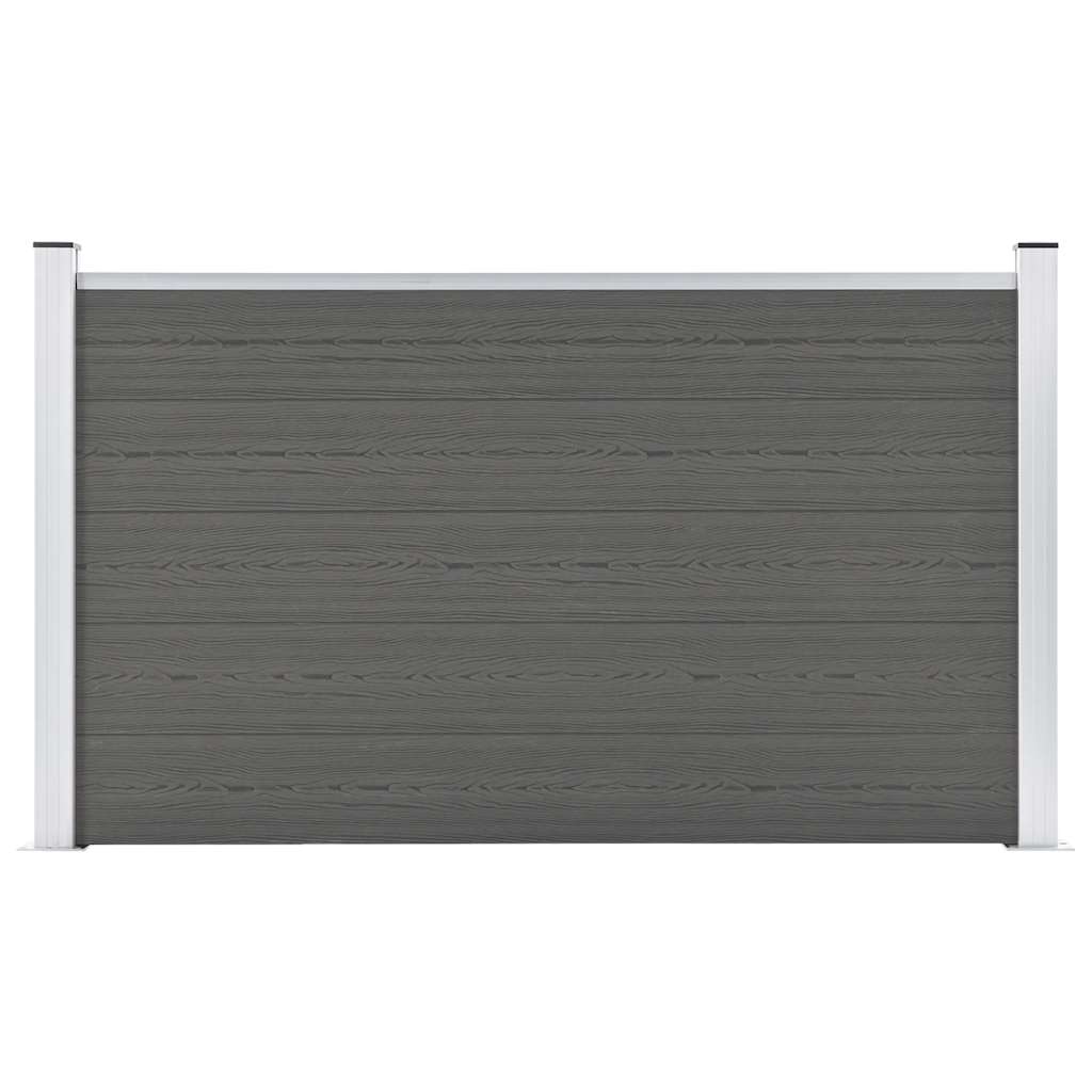 vidaXL Ogrodzenie ogrodowe WPC, 180x105 cm, szare