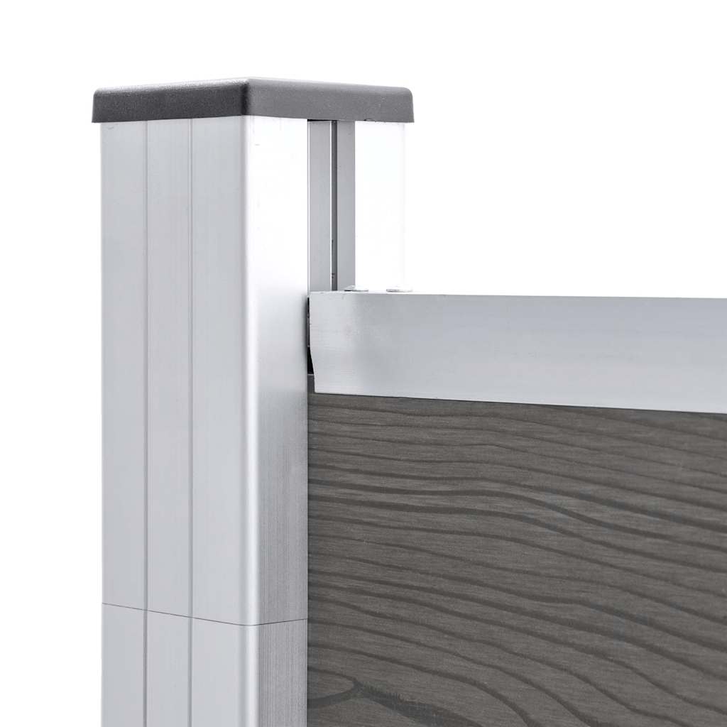 vidaXL Ogrodzenie ogrodowe WPC, 180x105 cm, szare