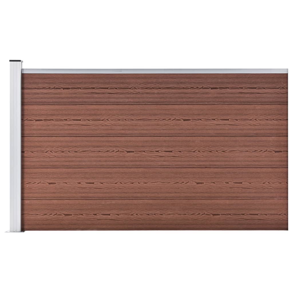 vidaXL Ogrodzenie ogrodowe WPC, 175x105 cm, brązowe