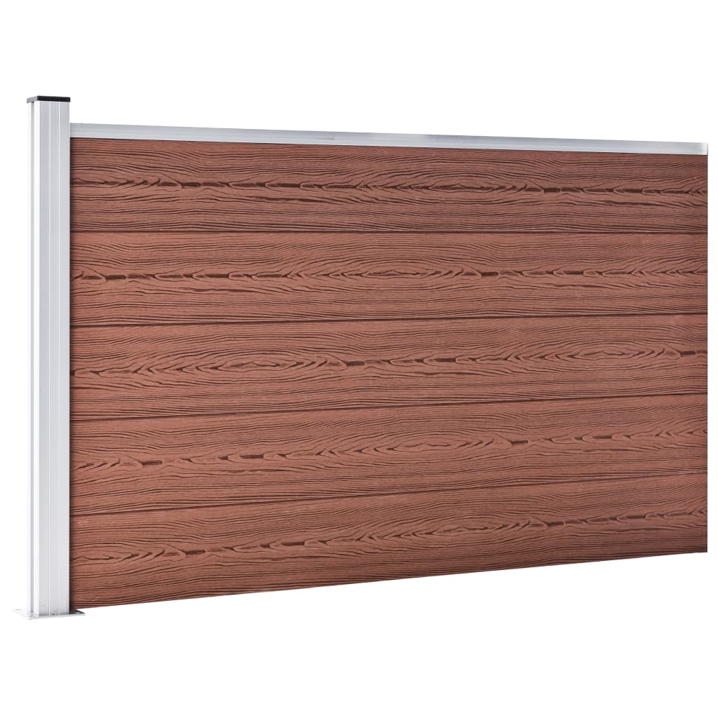 vidaXL Ogrodzenie ogrodowe WPC, 175x105 cm, brązowe