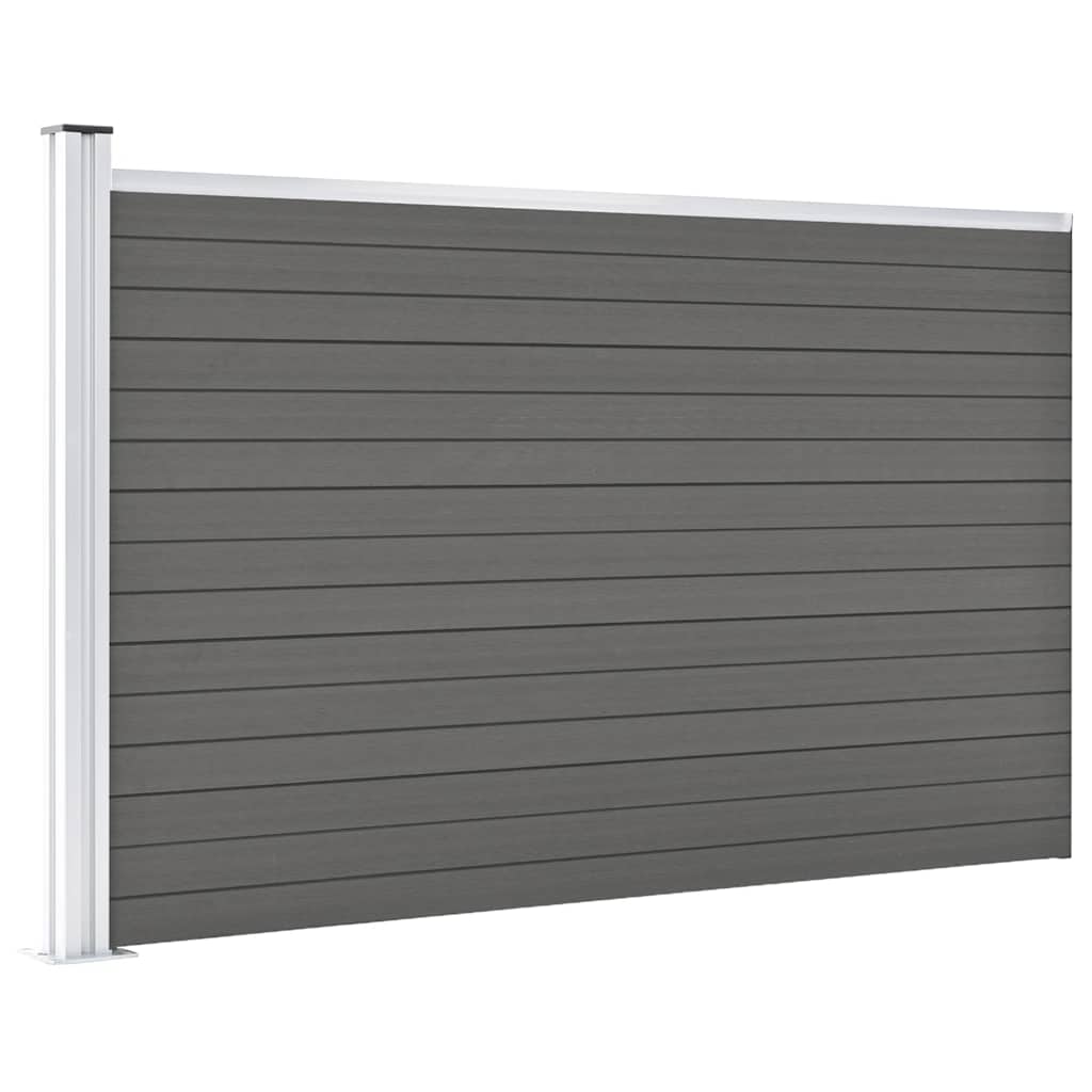 vidaXL Ogrodzenie ogrodowe WPC, 175x105 cm, szare