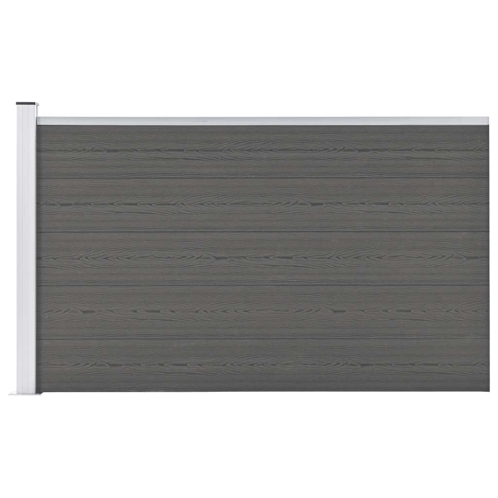 vidaXL Ogrodzenie ogrodowe WPC, 175x105 cm, szare