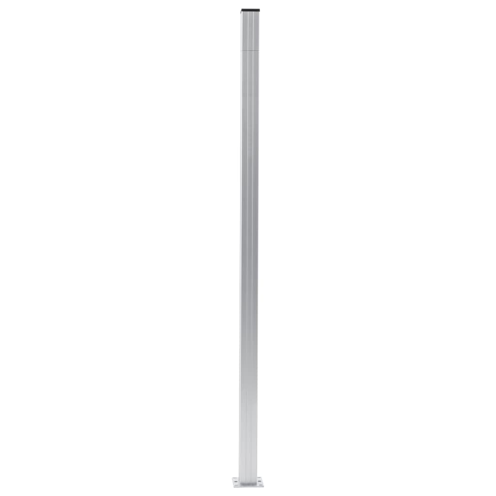vidaXL Słupki ogrodzeniowe, 2 szt., aluminium, 185 cm