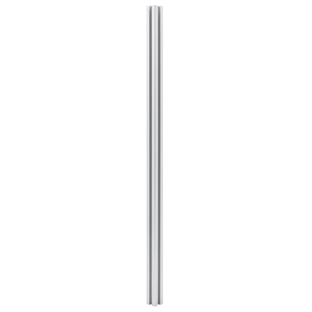 vidaXL Słupki ogrodzeniowe, 2 szt., aluminium, 185 cm