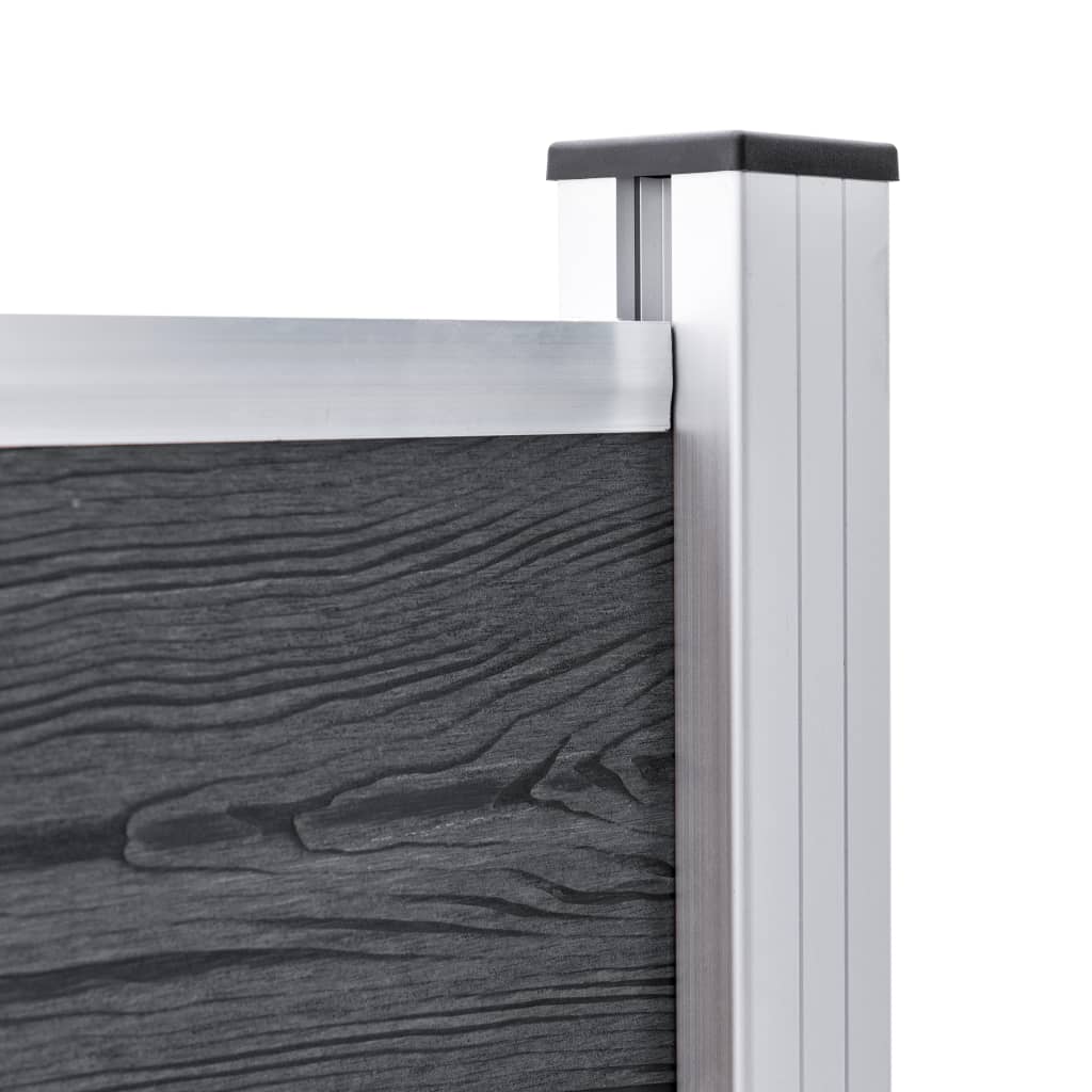 vidaXL Słupki ogrodzeniowe, 2 szt., aluminium, 185 cm