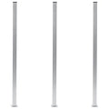 vidaXL Słupki ogrodzeniowe, 3 szt., aluminium, 185 cm