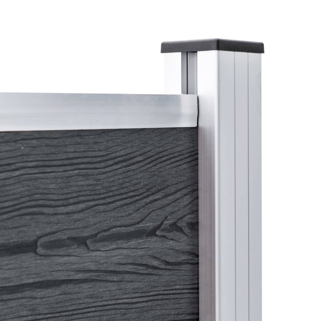 vidaXL Słupki ogrodzeniowe, 3 szt., aluminium, 185 cm