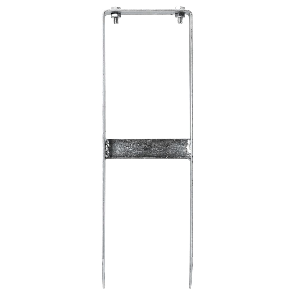 vidaXL Kotwy do słupków ogrodzeń WPC, 2 szt., stal, 40 cm