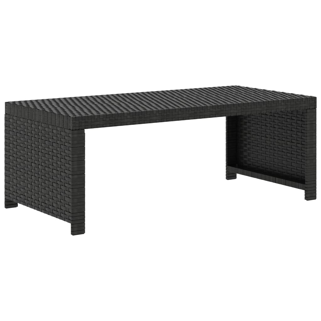 vidaXL 5-cz. zestaw mebli do ogrodu, poduszki, rattan PE, czarny
