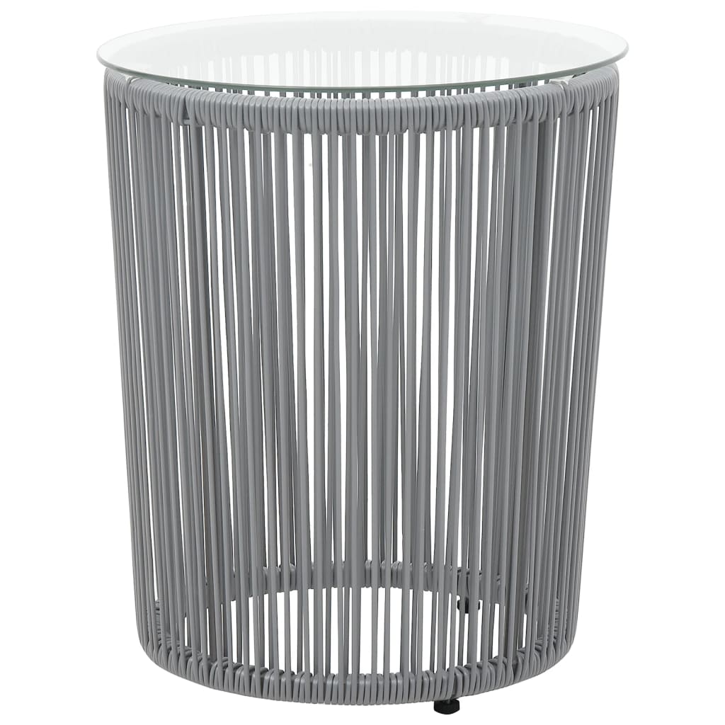 vidaXL 3-cz. zestaw mebli bistro z poduszkami, rattan PE, szary