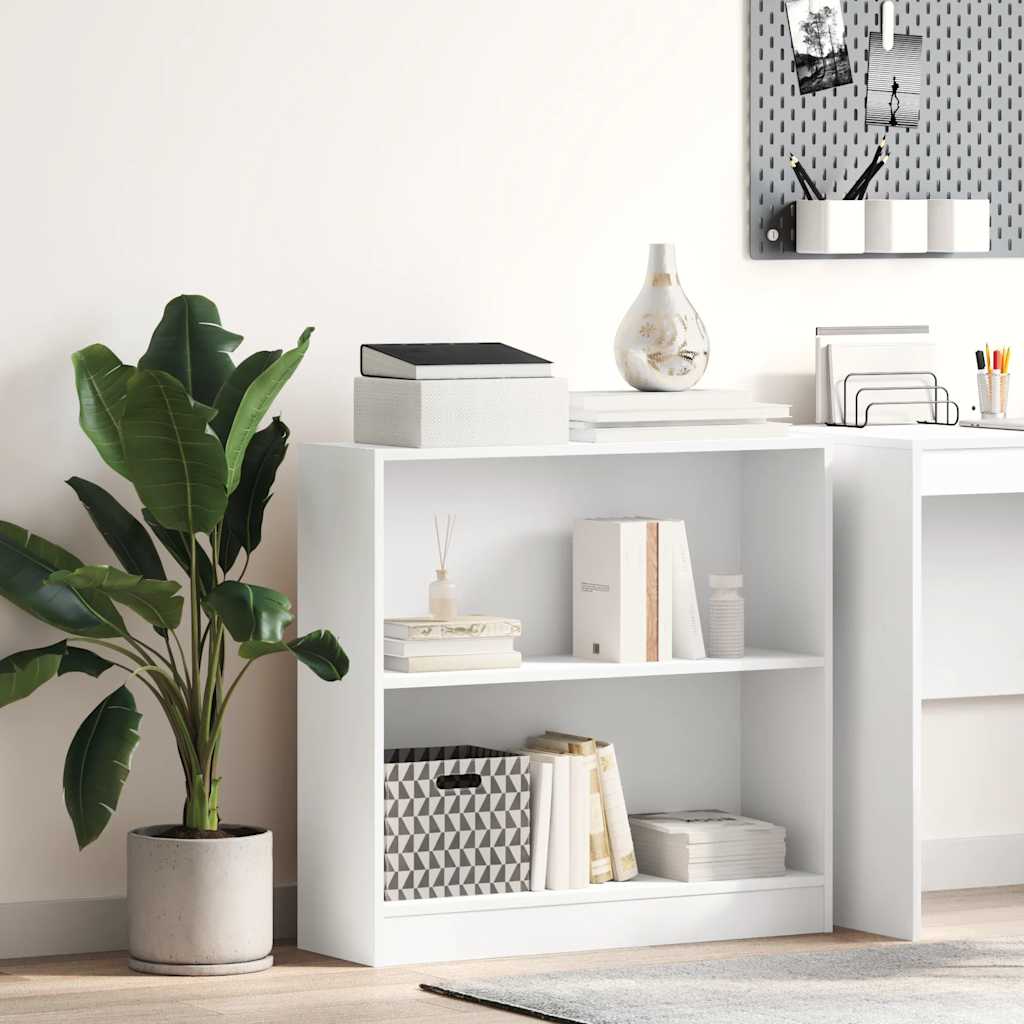 vidaXL Regał na książki Biały 80x24x75 cm Drewno klejone