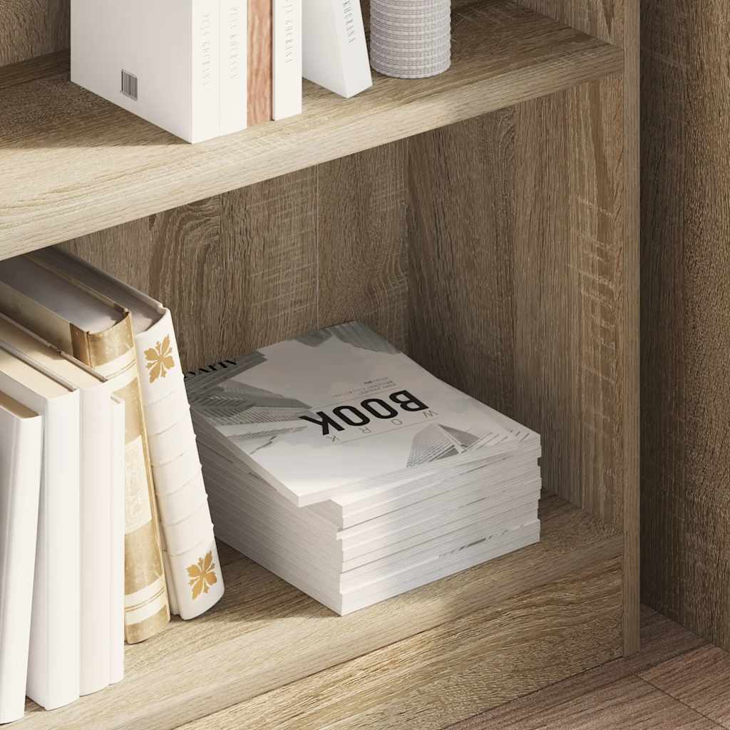 vidaXL Regał biblioteczny Sonoma Oak 80x24x75 cm Drewno klejone