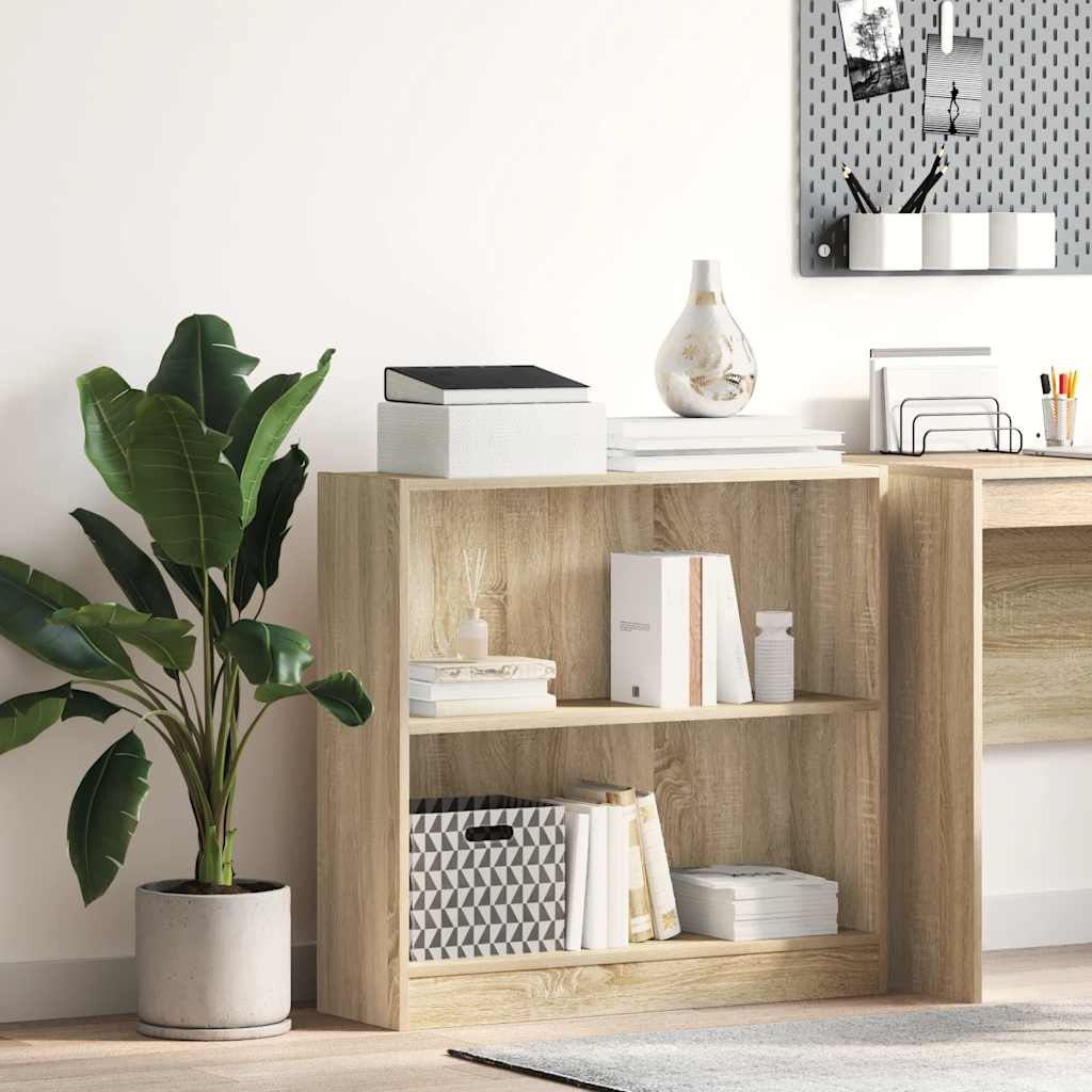 vidaXL Regał biblioteczny Sonoma Oak 80x24x75 cm Drewno klejone