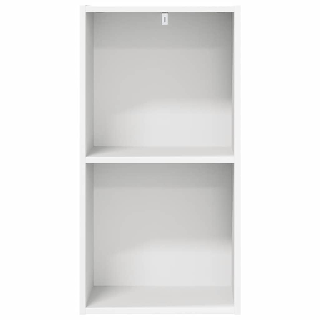 vidaXL 2-poziomowa szafka na książki, biała, drewno klejone